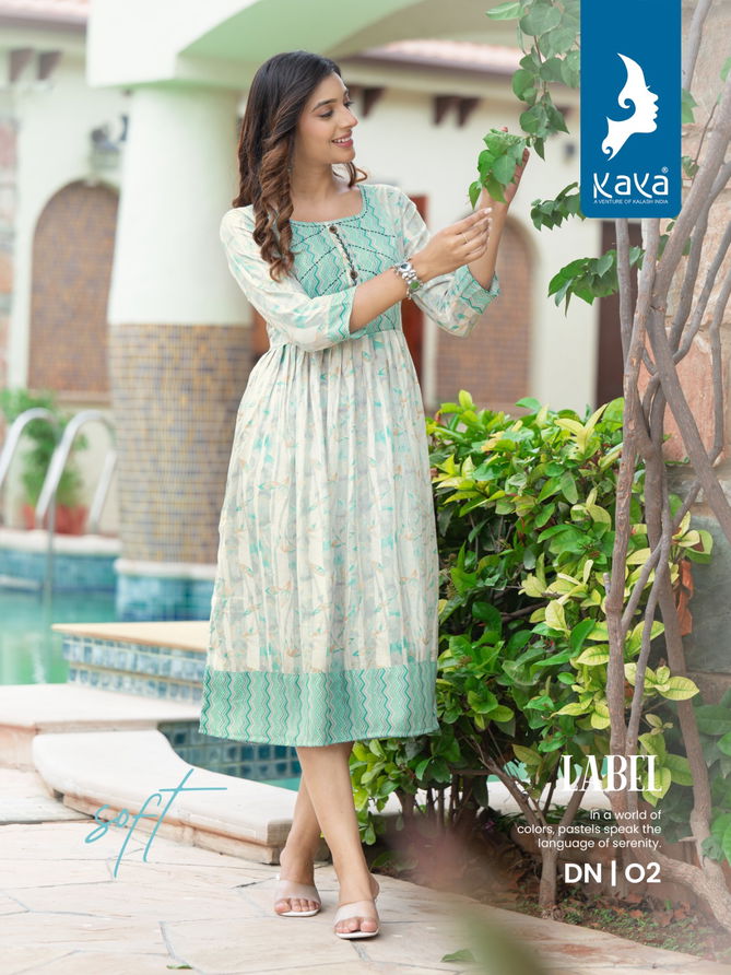 Label By Kaya Rayon Designer Printed urtis Catalog